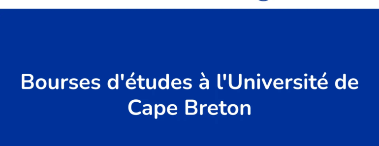 Bourses detudes a lUniversite de Cape Breton