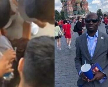 A group of Russians kills a Nigerian professor, because of the color of his skin