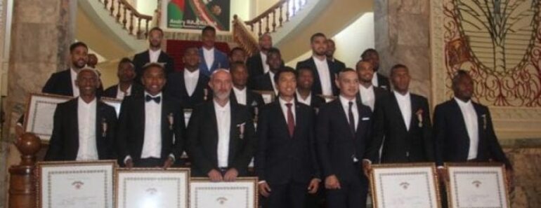 CAN 2019Les joueurs malgaches eleves rang de chevaliers